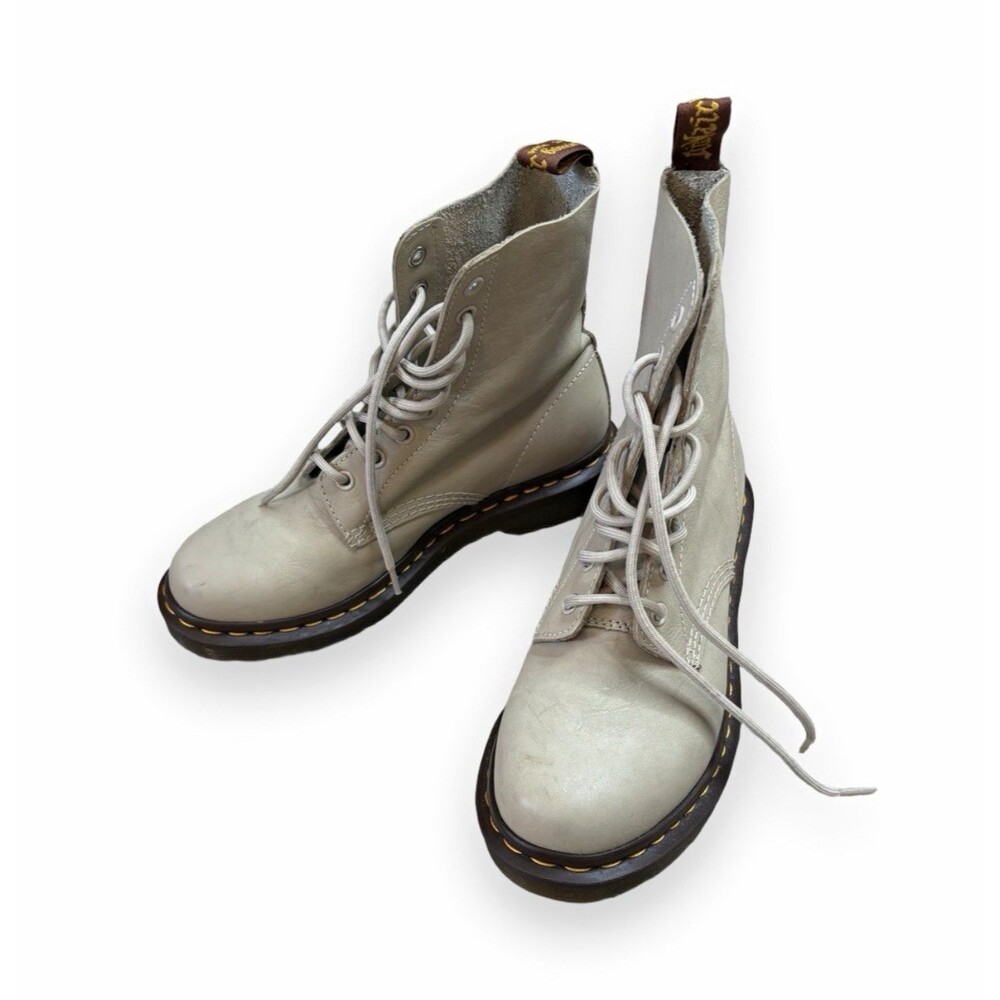 Dr. Martens 1460 Pascal Virginia Leather Boots Size US Women's 8 Grey
